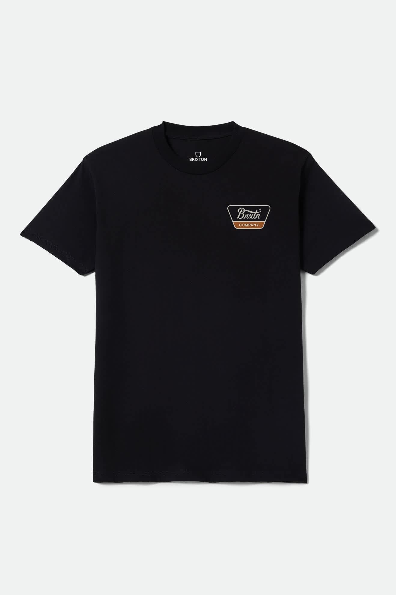Men's Linwood Short Sleeve Standard T-Shirt in Black/Stone/Rust