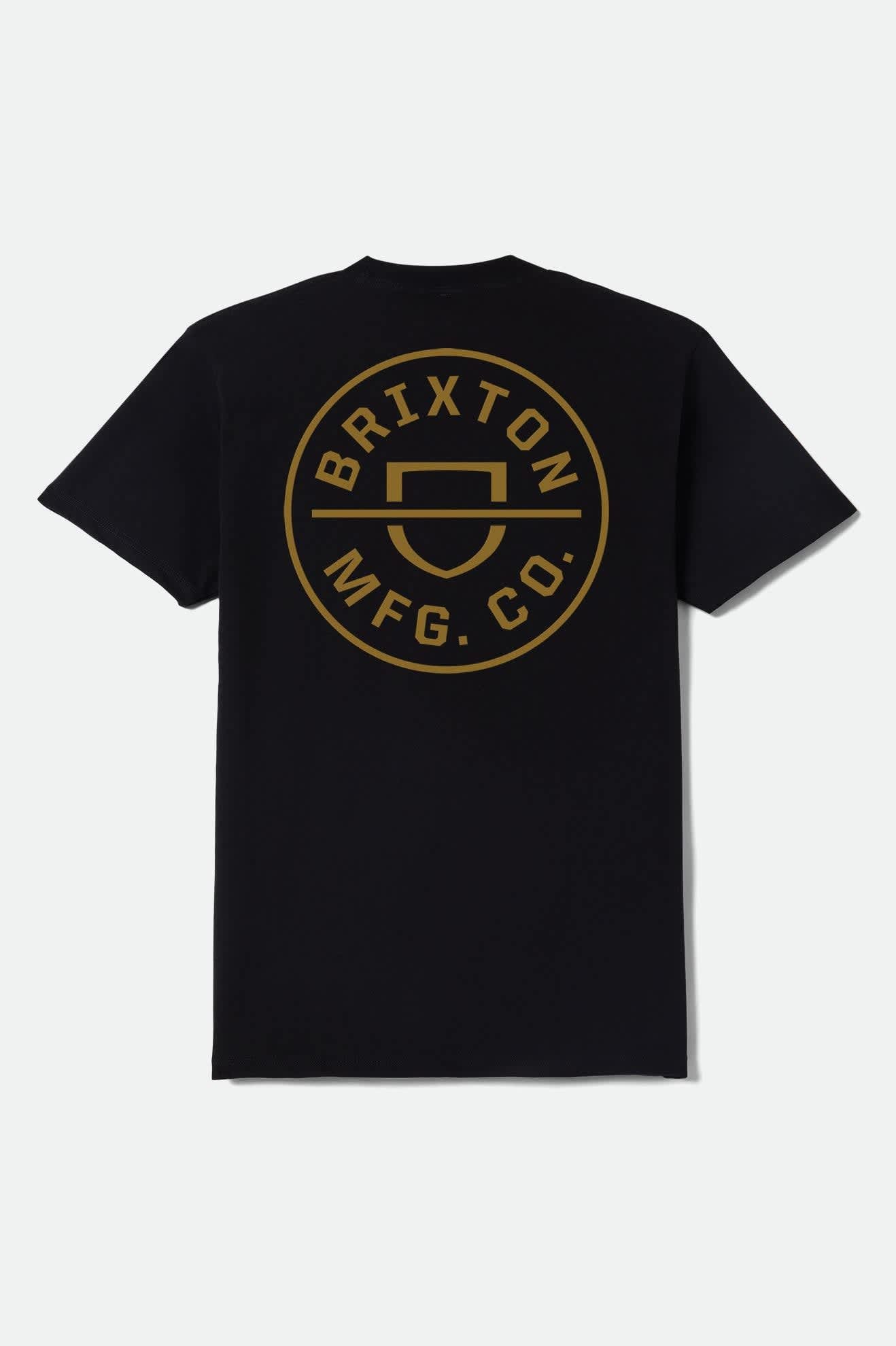 Men's Crest Short Sleeve Standard T-Shirt in Black/Bronze