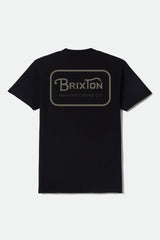 Men's Grade Short Sleeve Standard T-Shirt in Black/Olive