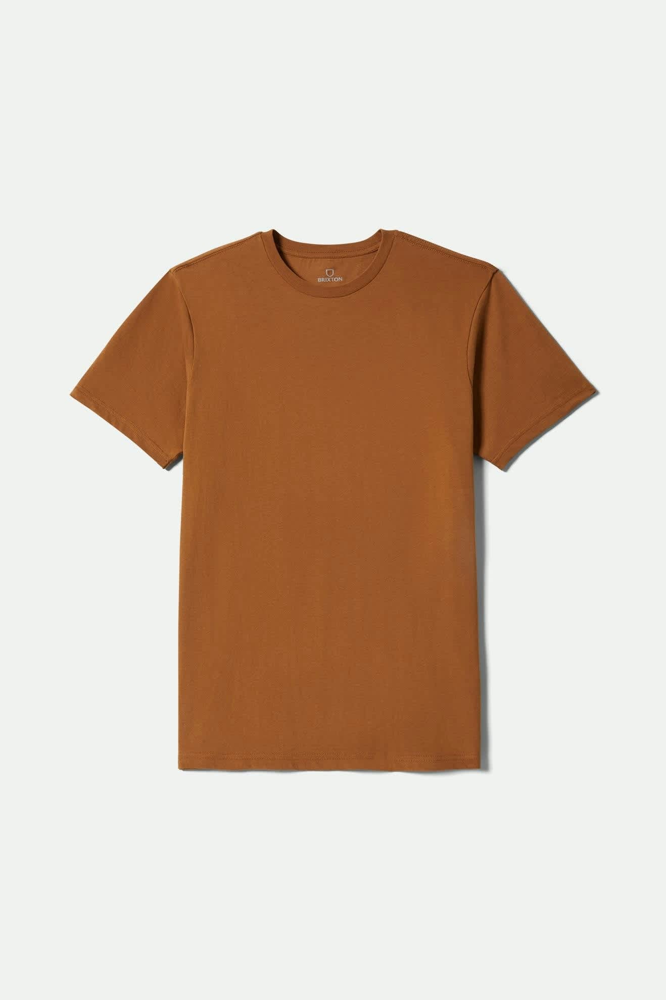 Men's Premium Cotton Short Sleeve Tailored T-Shirt in Washed Copper