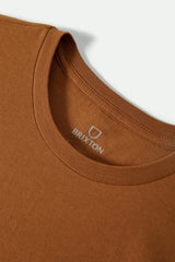 Men's Premium Cotton Short Sleeve Tailored T-Shirt in Washed Copper