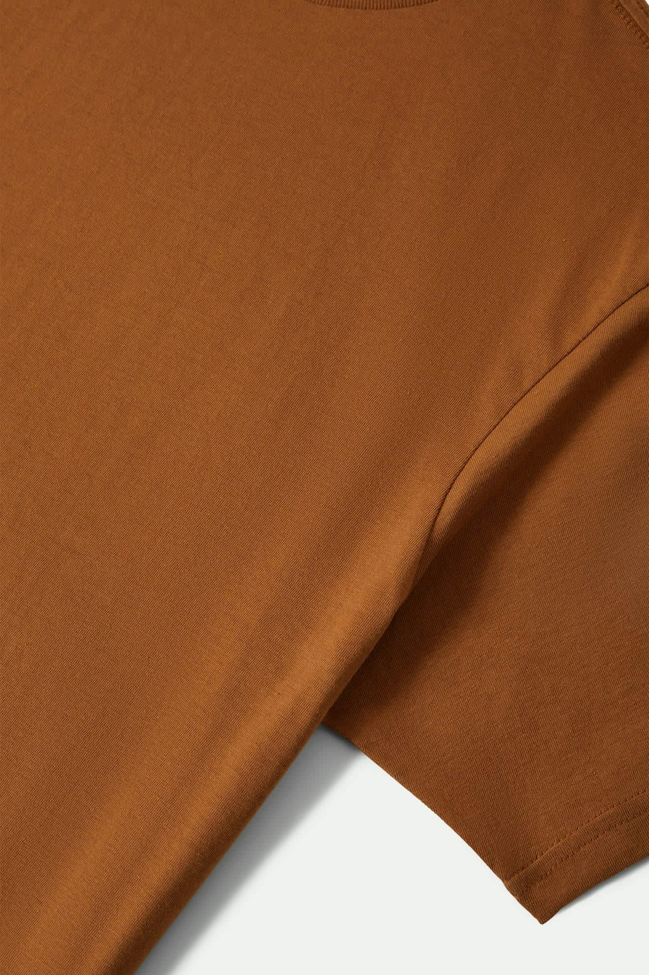 Men's Premium Cotton Short Sleeve Tailored T-Shirt in Washed Copper