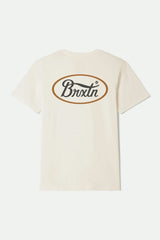Men's Parsons Short Sleeve Standard T-Shirt in Cream/Pumpkin Spice/Washed Black