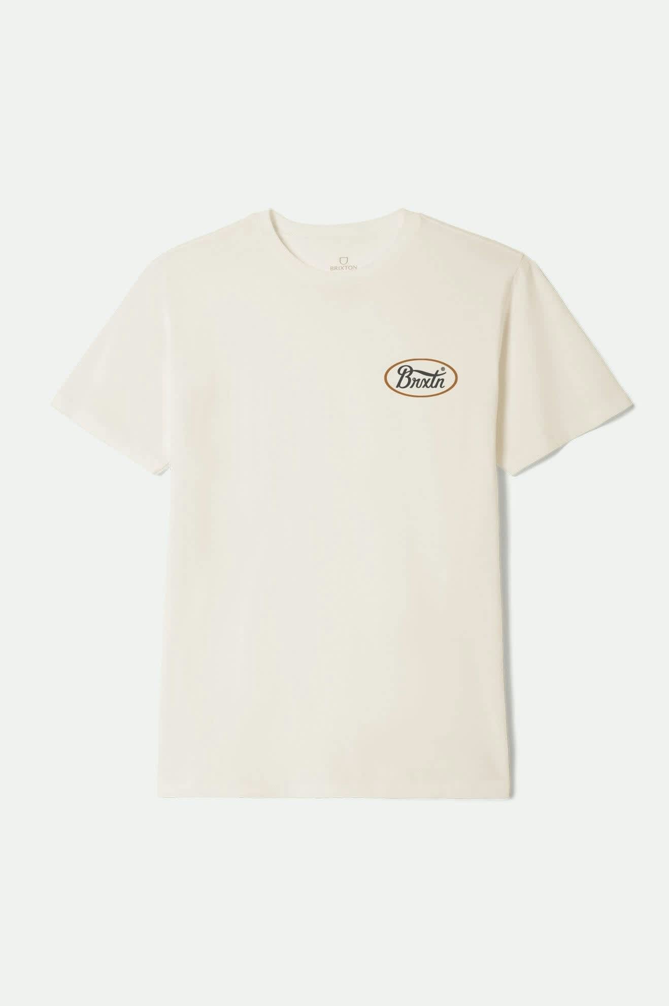 Men's Parsons Short Sleeve Standard T-Shirt in Cream/Pumpkin Spice/Washed Black