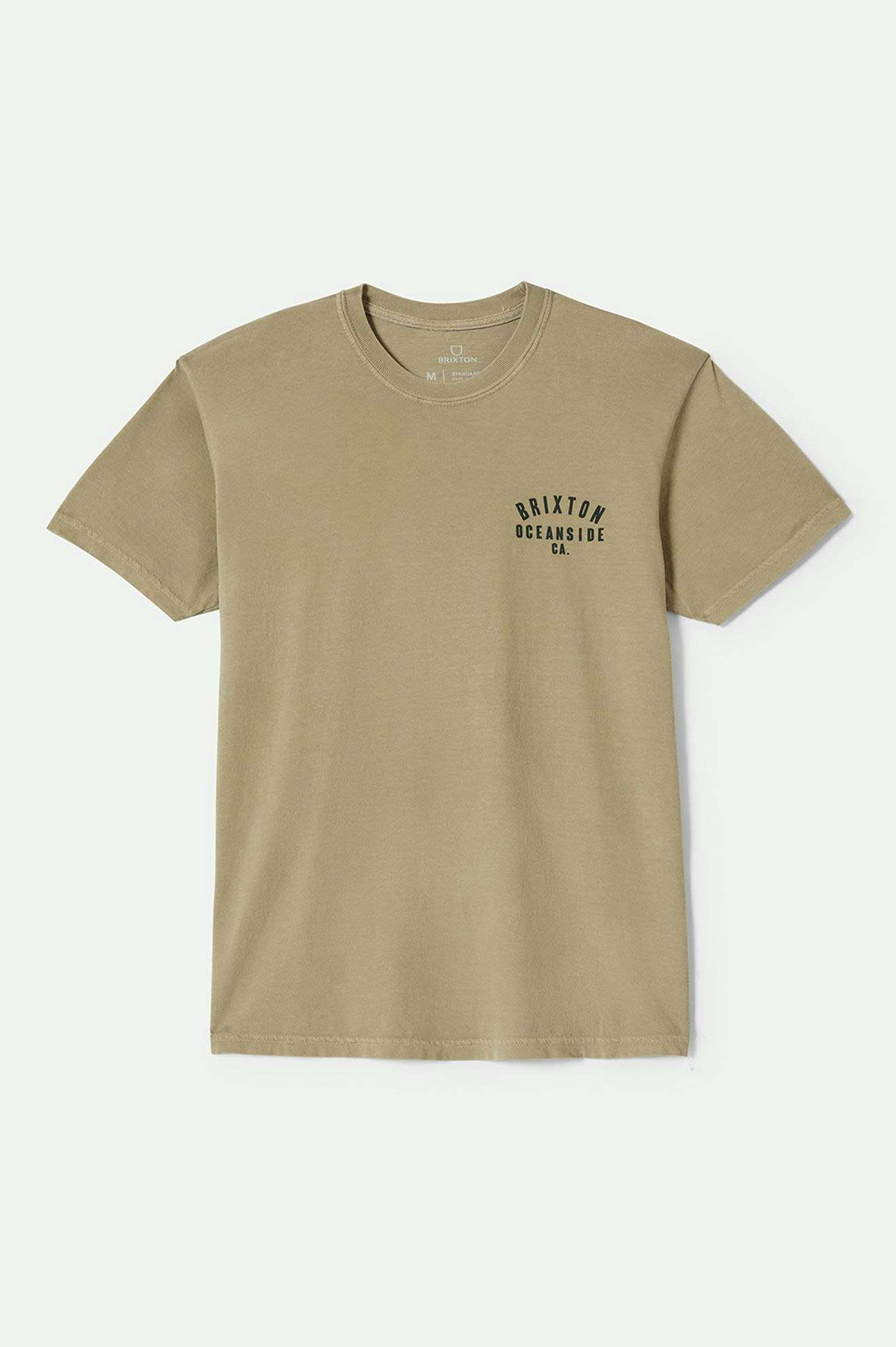Men's Woodburn Oceanside S/S Standard T-Shirt In The Color Khaki/Dark Green