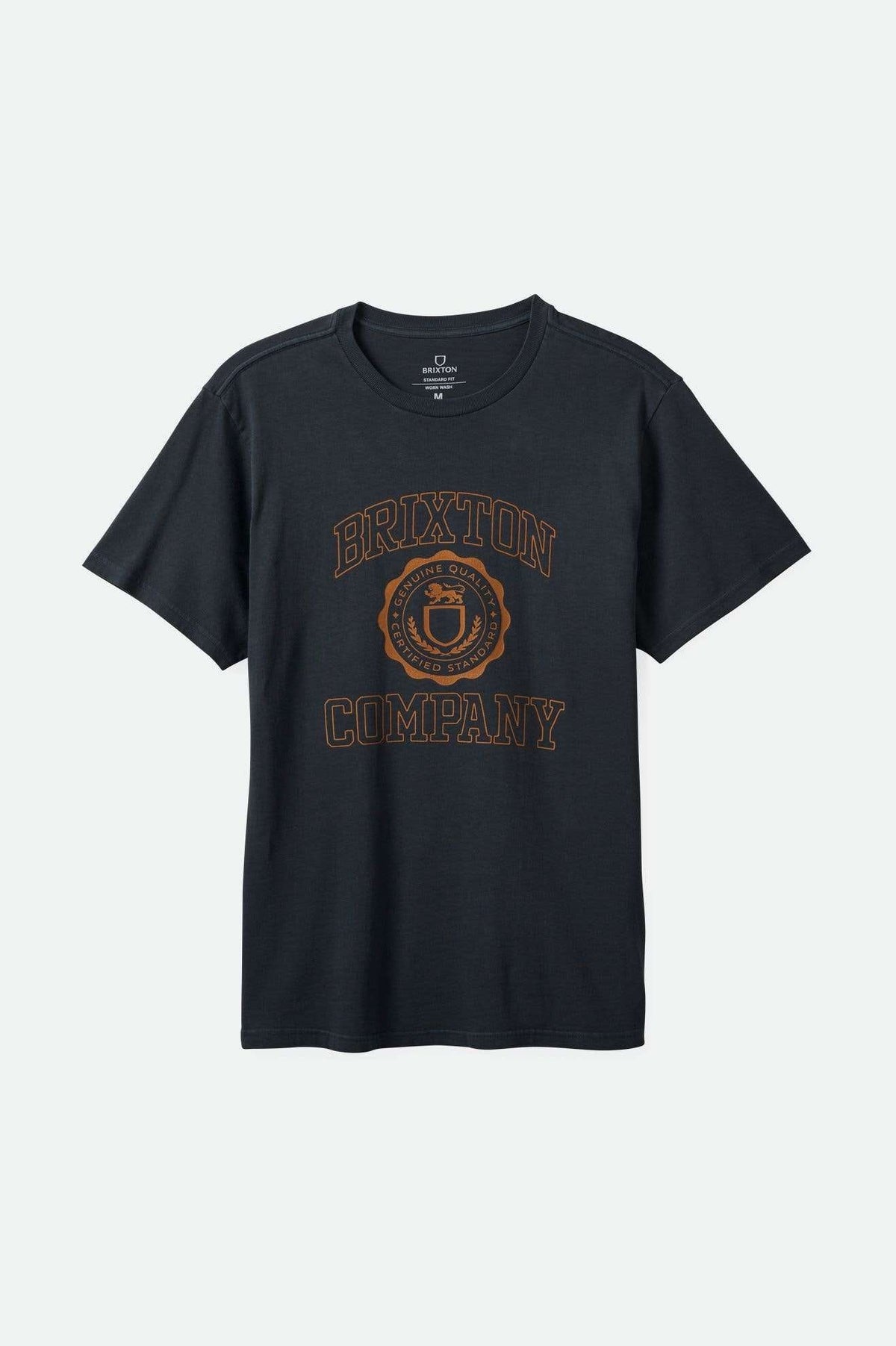 Men's University S/S Standard T-Shirt in Black Worn Wash