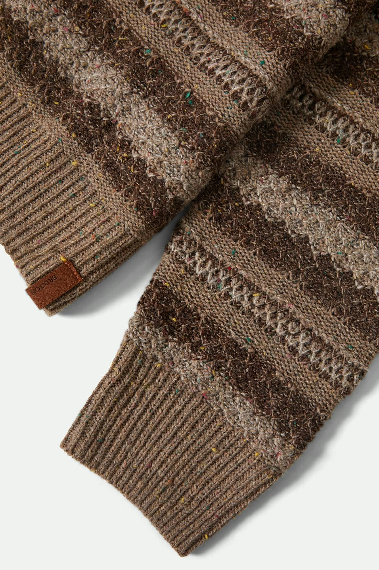Men's Midnight Crew Sweater in Multi Neutral Stripe