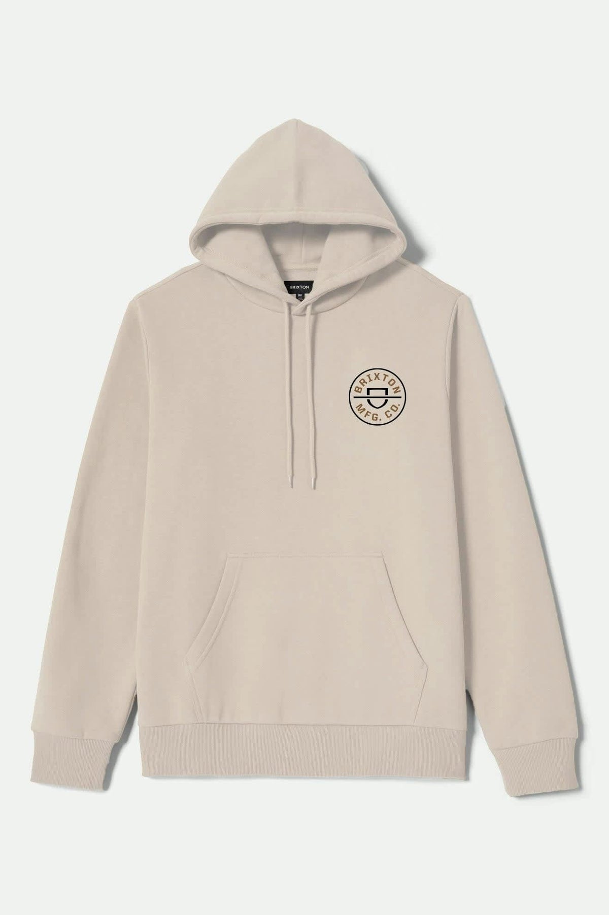 Men's Crest Hoodie in Cream/Jet Black/Washed Copper