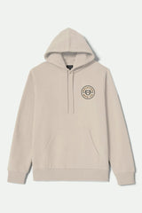 Men's Crest Hoodie in Cream/Jet Black/Washed Copper