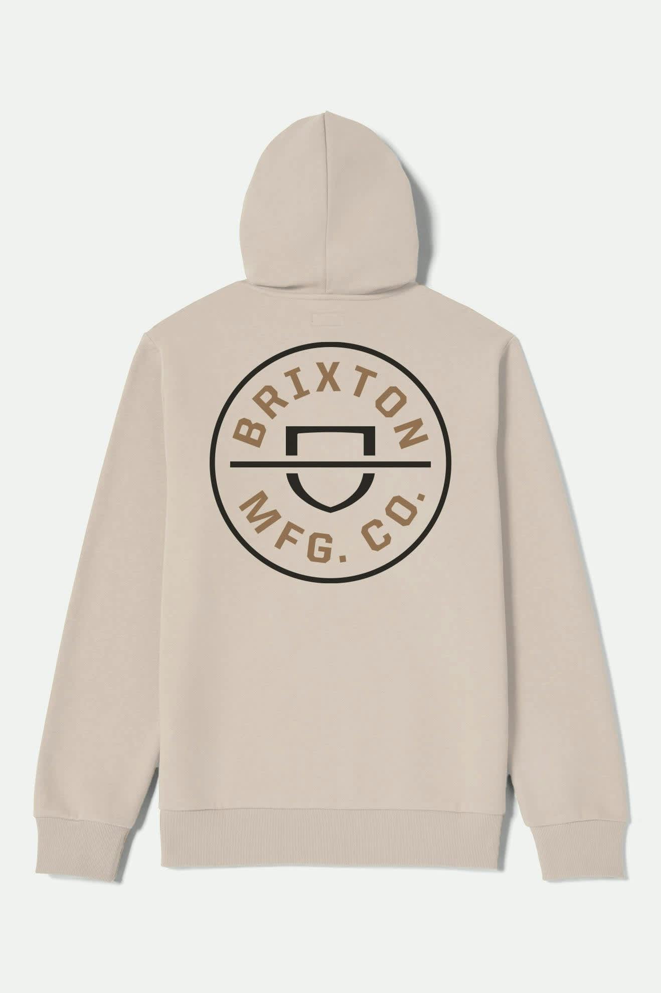 Men's Crest Hoodie in Cream/Jet Black/Washed Copper