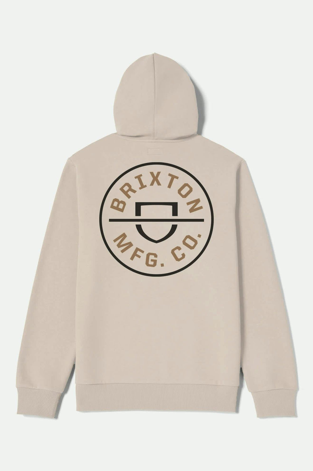 Men's Crest Hoodie in Cream/Jet Black/Washed Copper