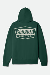 Men's Regal Hoodie in Forest Green/Stone