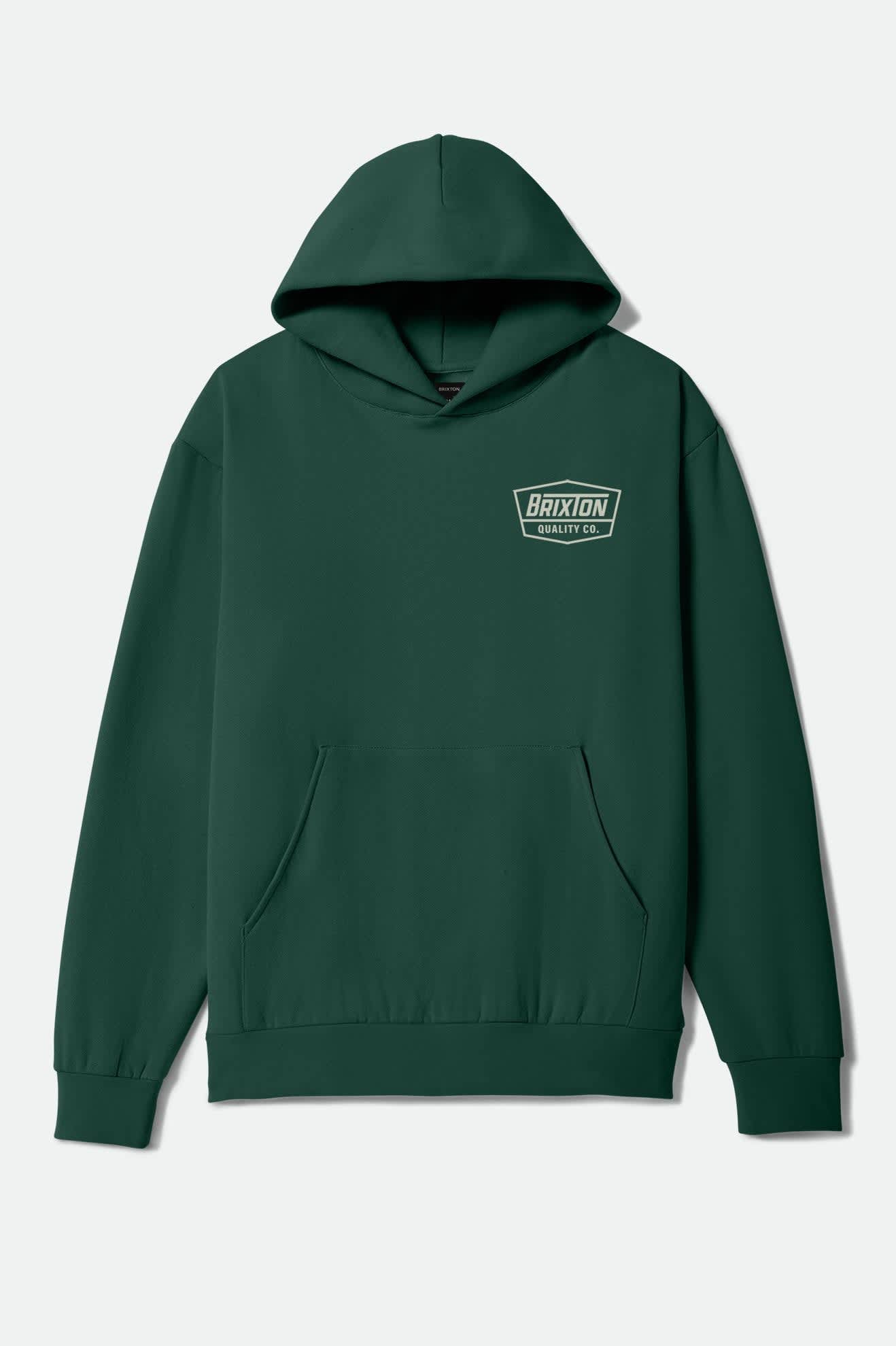 Men's Regal Hoodie in Forest Green/Stone