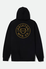 Men's Crest Hoodie in Black/Bronze