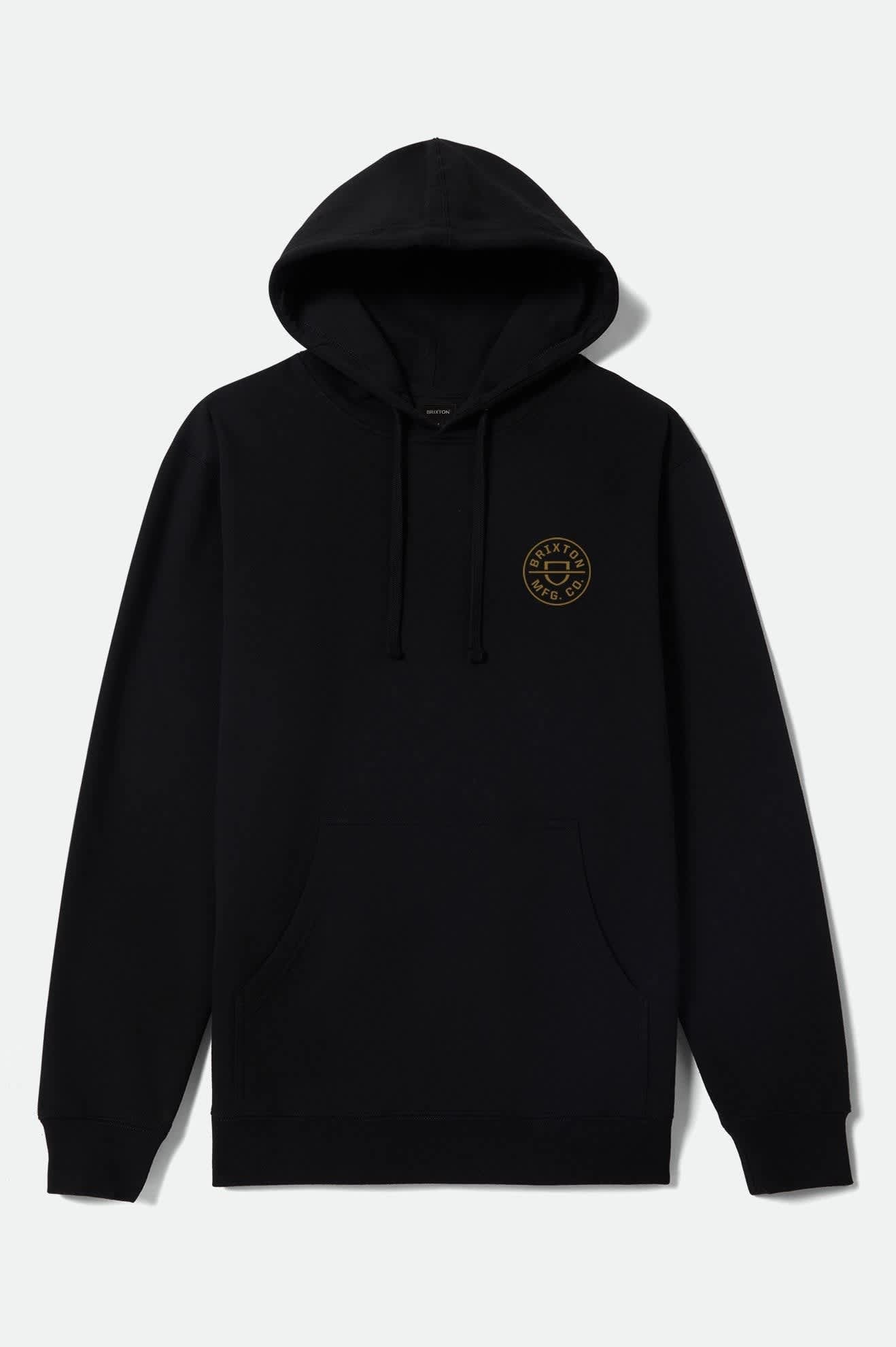 Men's Crest Hoodie in Black/Bronze