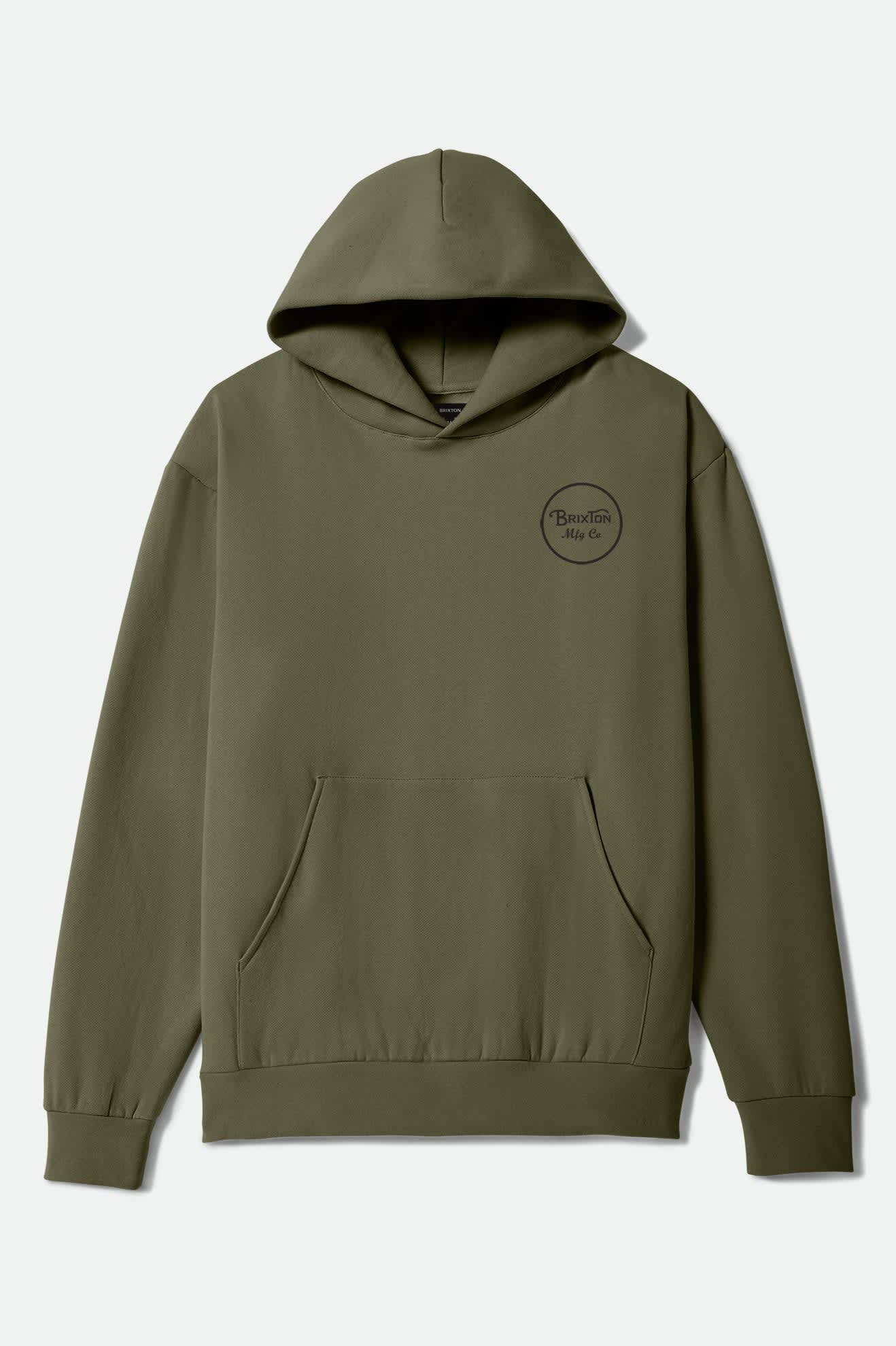 Men's Wheeler Hoodie in Army/Black