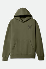 Men's Wheeler Hoodie in Army/Black