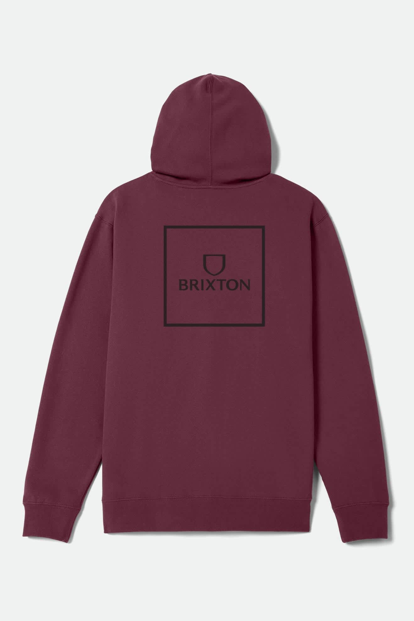 Men's Alpha Square Hoodie in Maroon/Black