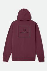 Men's Alpha Square Hoodie in Maroon/Black
