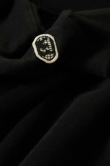 Men's Embroidered Heavyweight Oversized Crew in Black