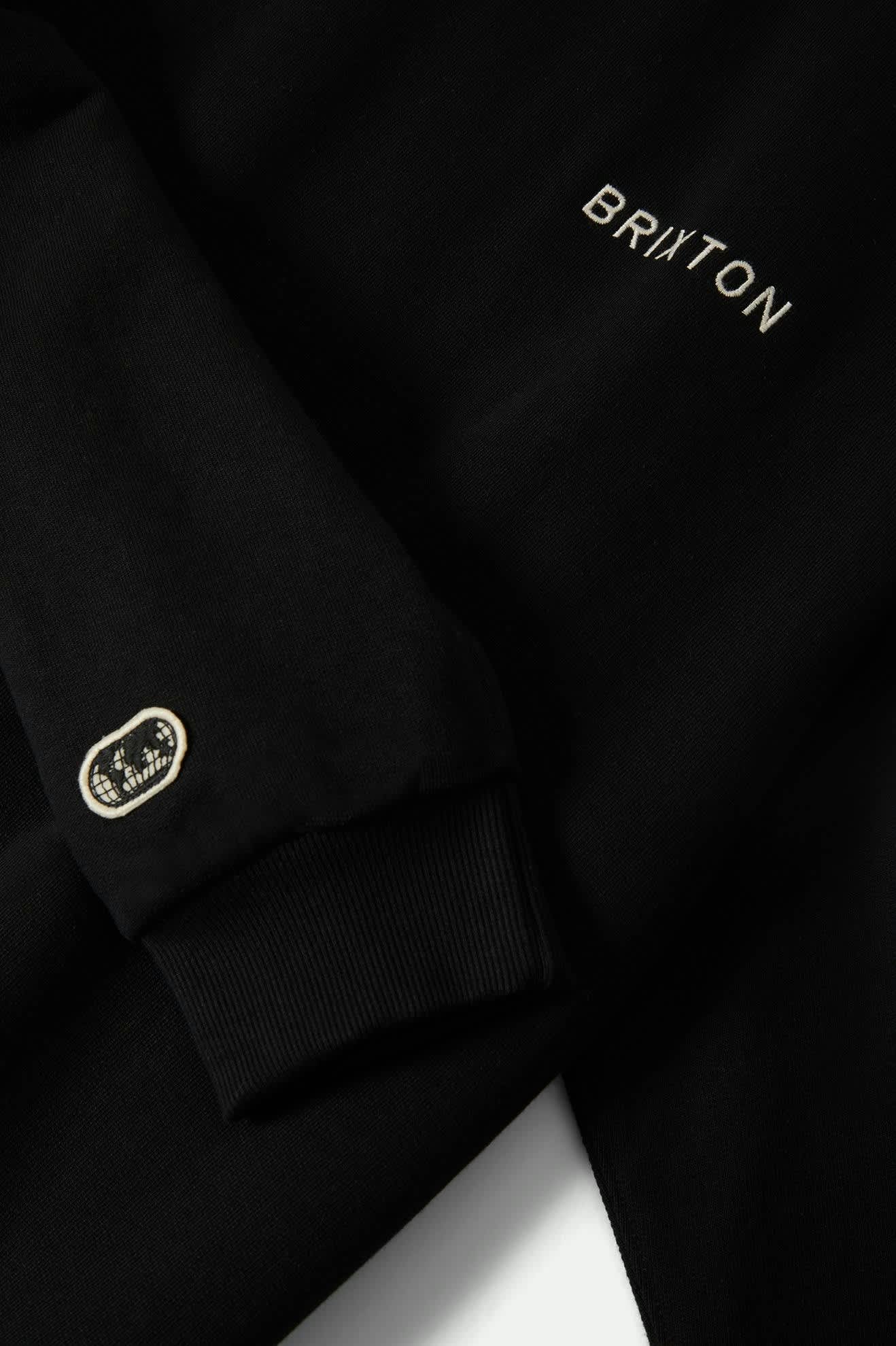 Men's Embroidered Heavyweight Oversized Crew in Black