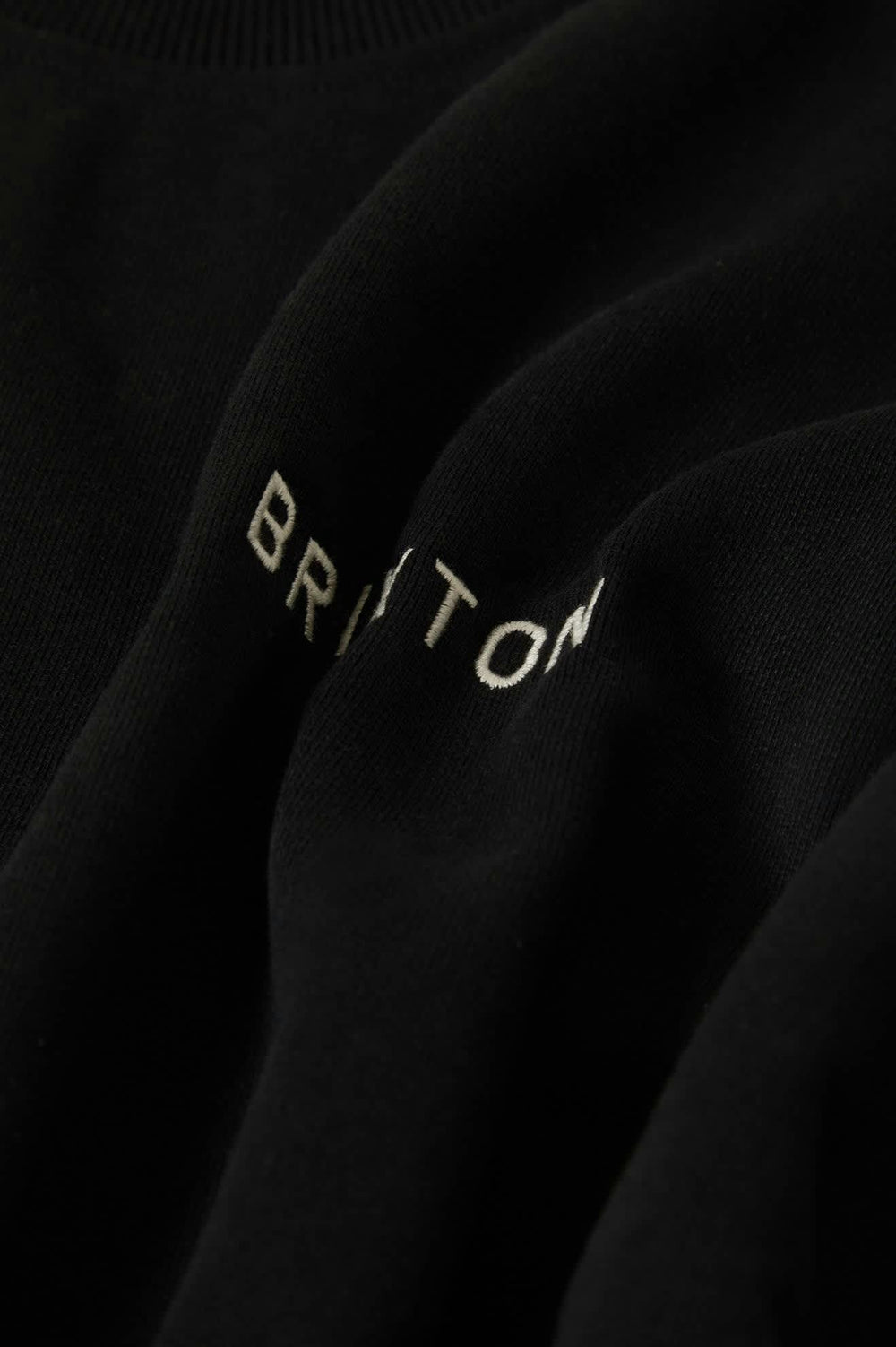 Men's Embroidered Heavyweight Oversized Crew in Black