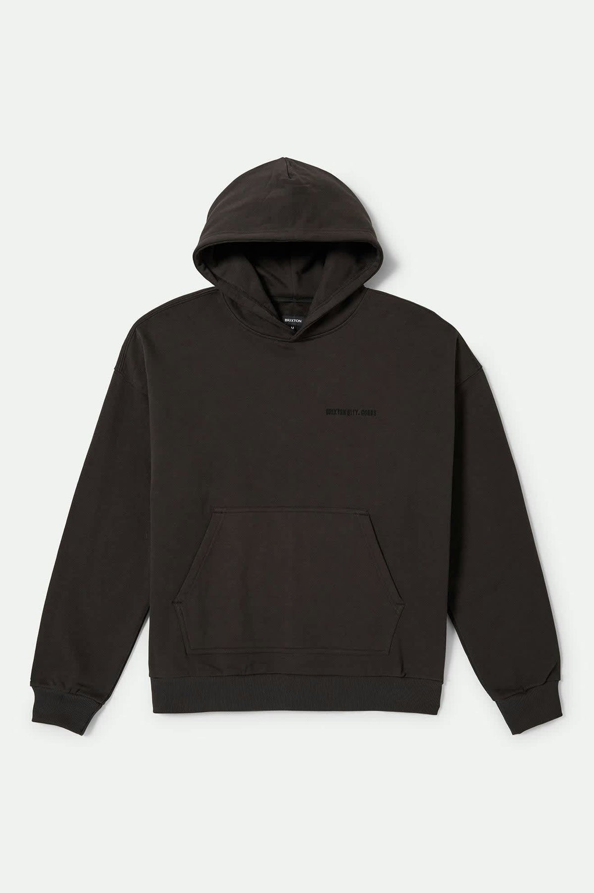 Men's Embroidered Heavyweight Oversized Hoodie in Black