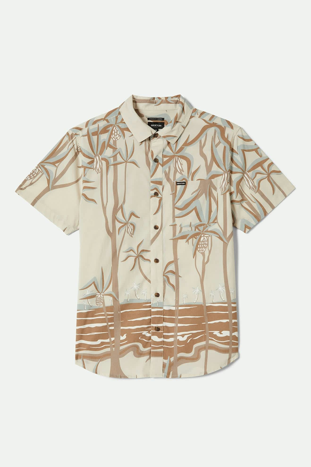 Men's Charter Print S/S Shirt in Whitecap Scenic Trip