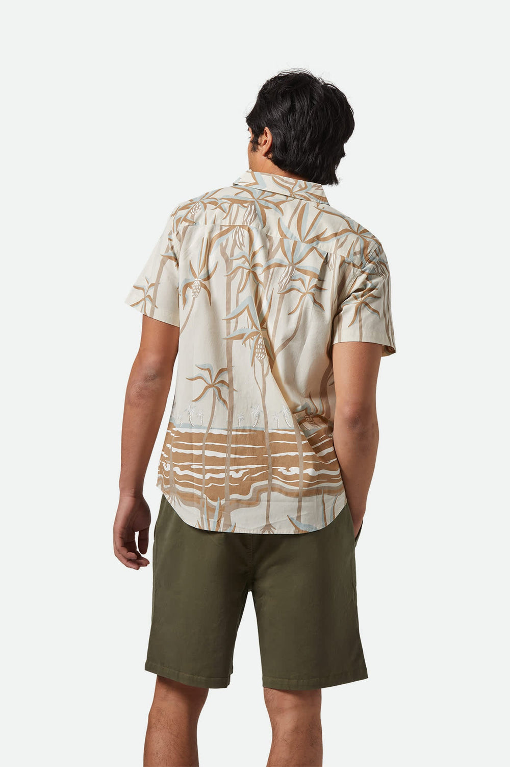 Men's Charter Print S/S Shirt in Whitecap Scenic Trip
