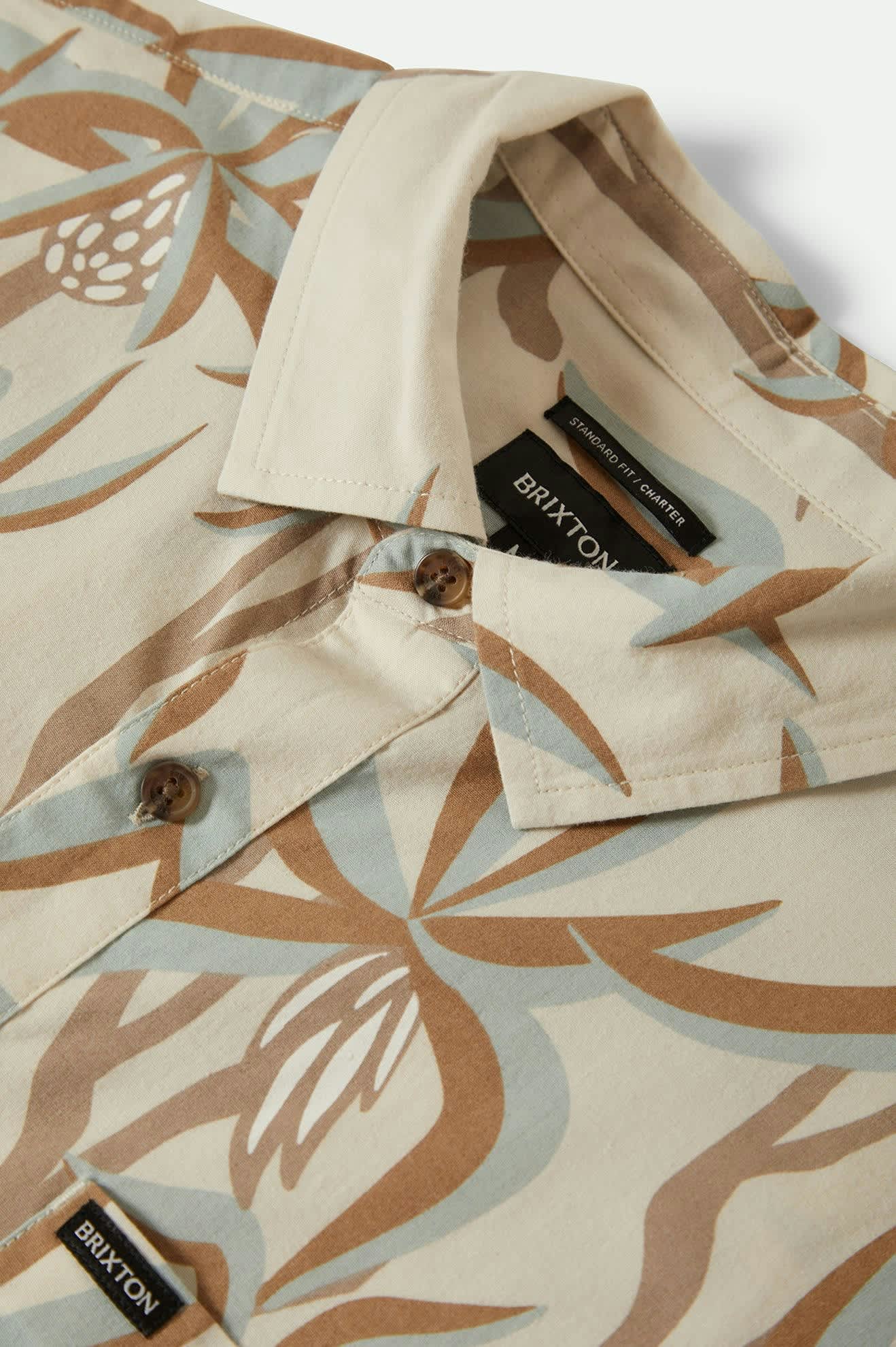 Men's Charter Print S/S Shirt in Whitecap Scenic Trip