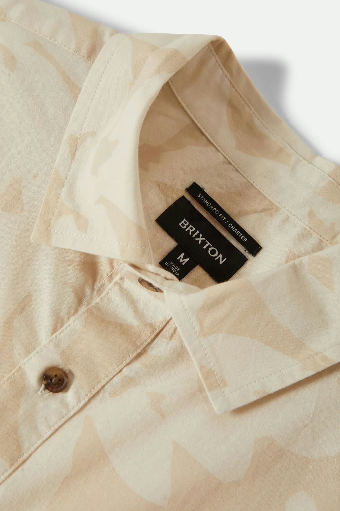 Men's Charter Print S/S Shirt in Beige/Whitecap Floral