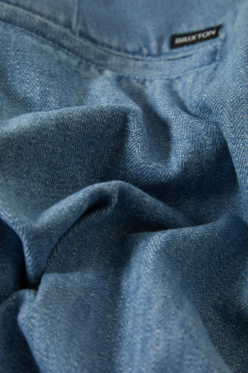 Men's Choice Chino Baggy Short in Light Wash Denim Herringbone