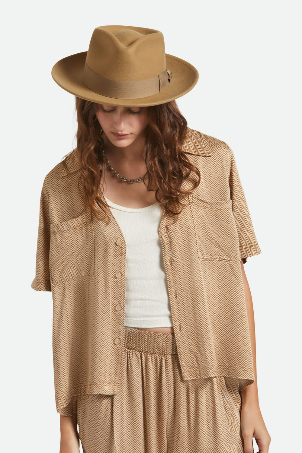 Unisex Swindle Convertabrim Fedora in Antique Bronze