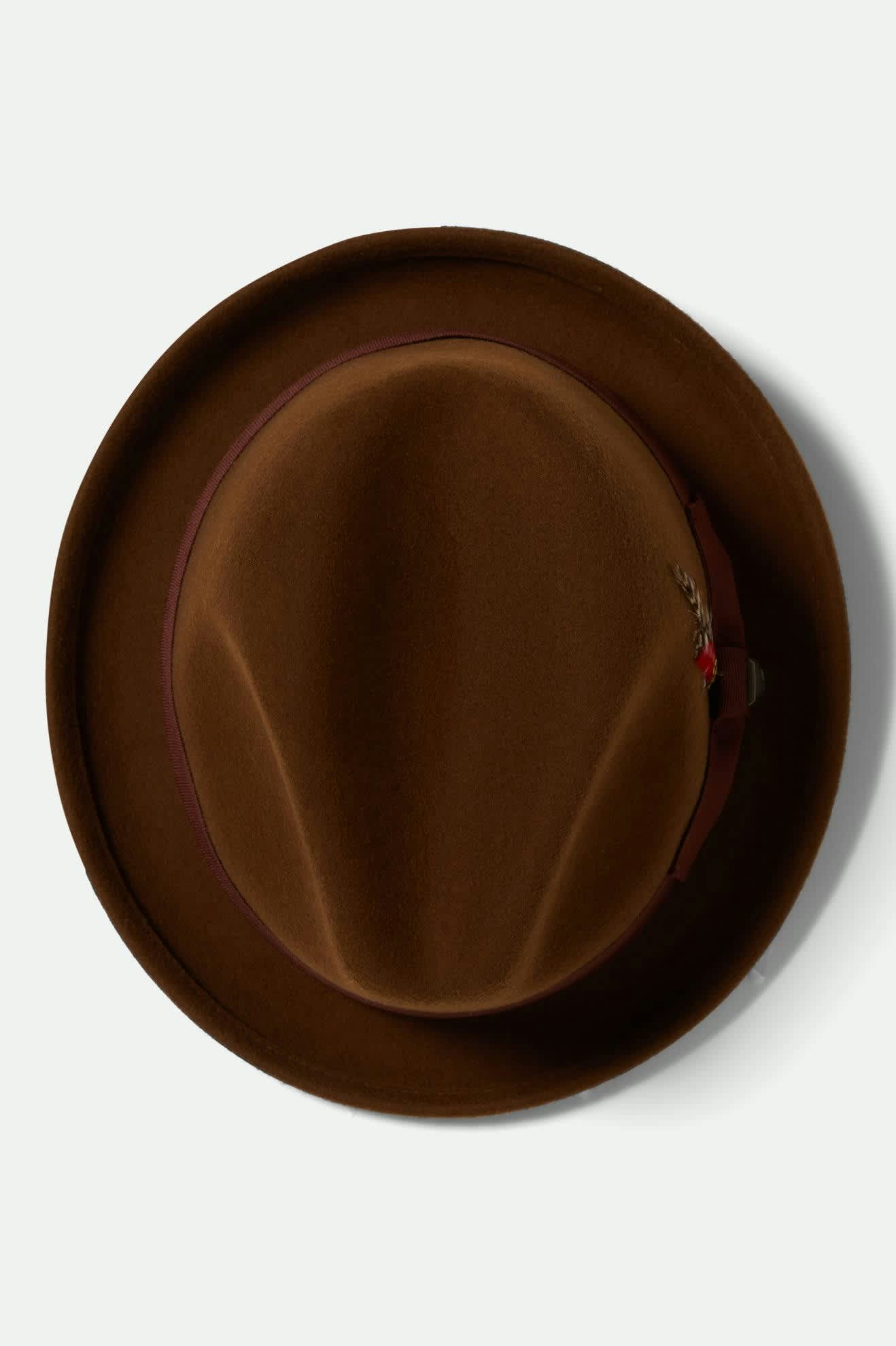 Unisex Gain Fedora in Coffee/Chestnut