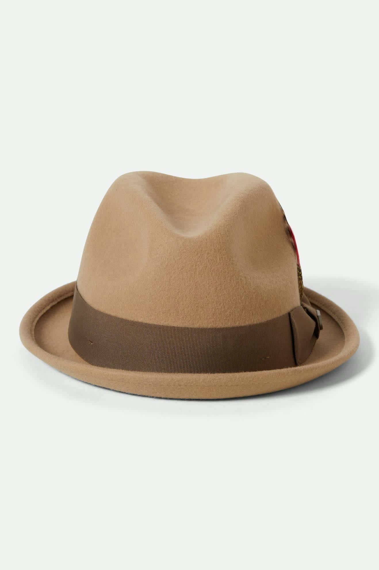 Unisex Gain Fedora in Sand/Antique Brass