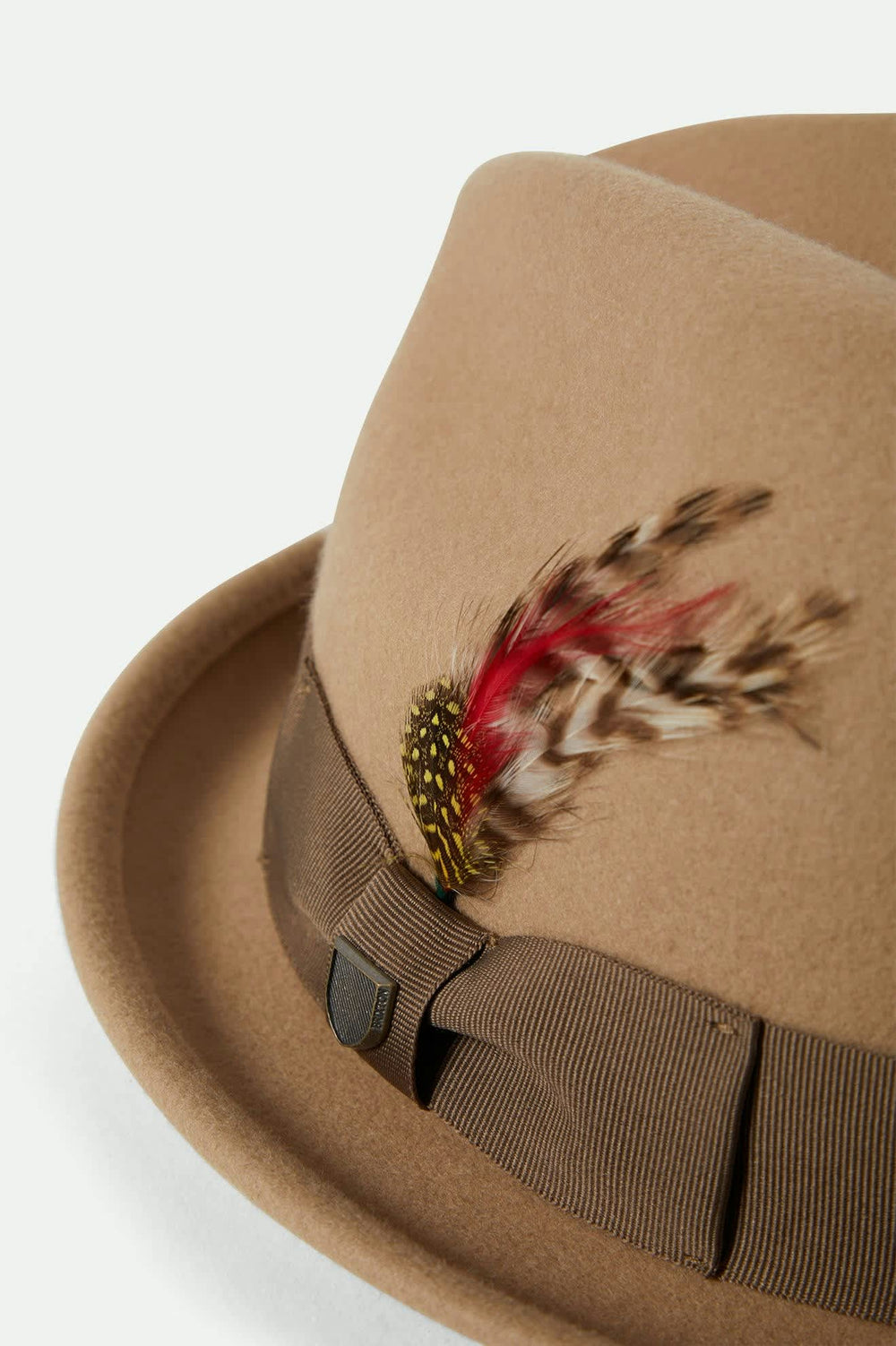 Unisex Gain Fedora in Sand/Antique Brass