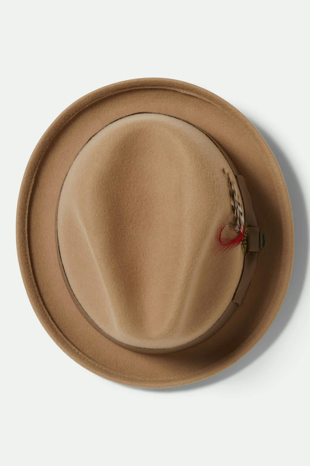 Unisex Gain Fedora in Sand/Antique Brass