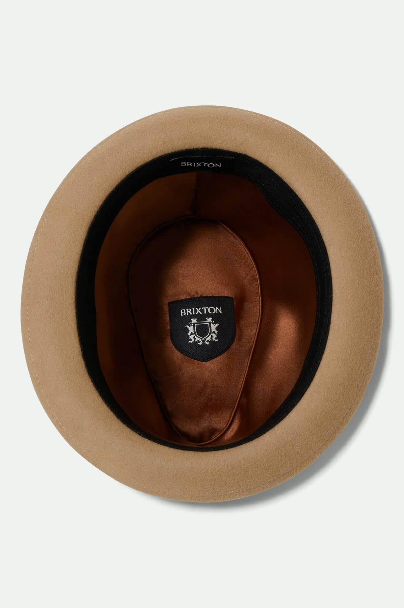 Unisex Gain Fedora in Sand/Antique Brass