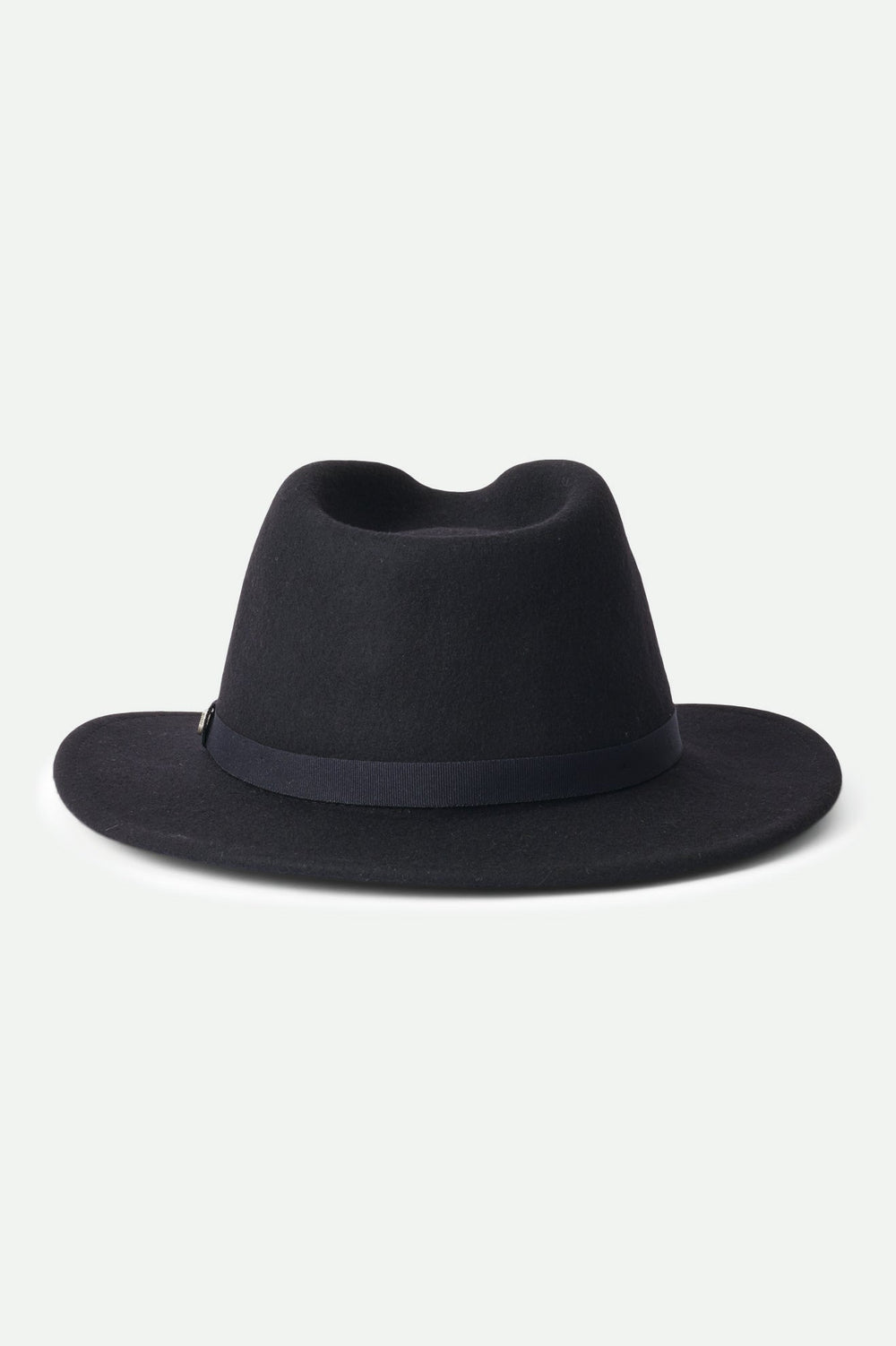 Unisex Messer Packable Fedora in Black/Black