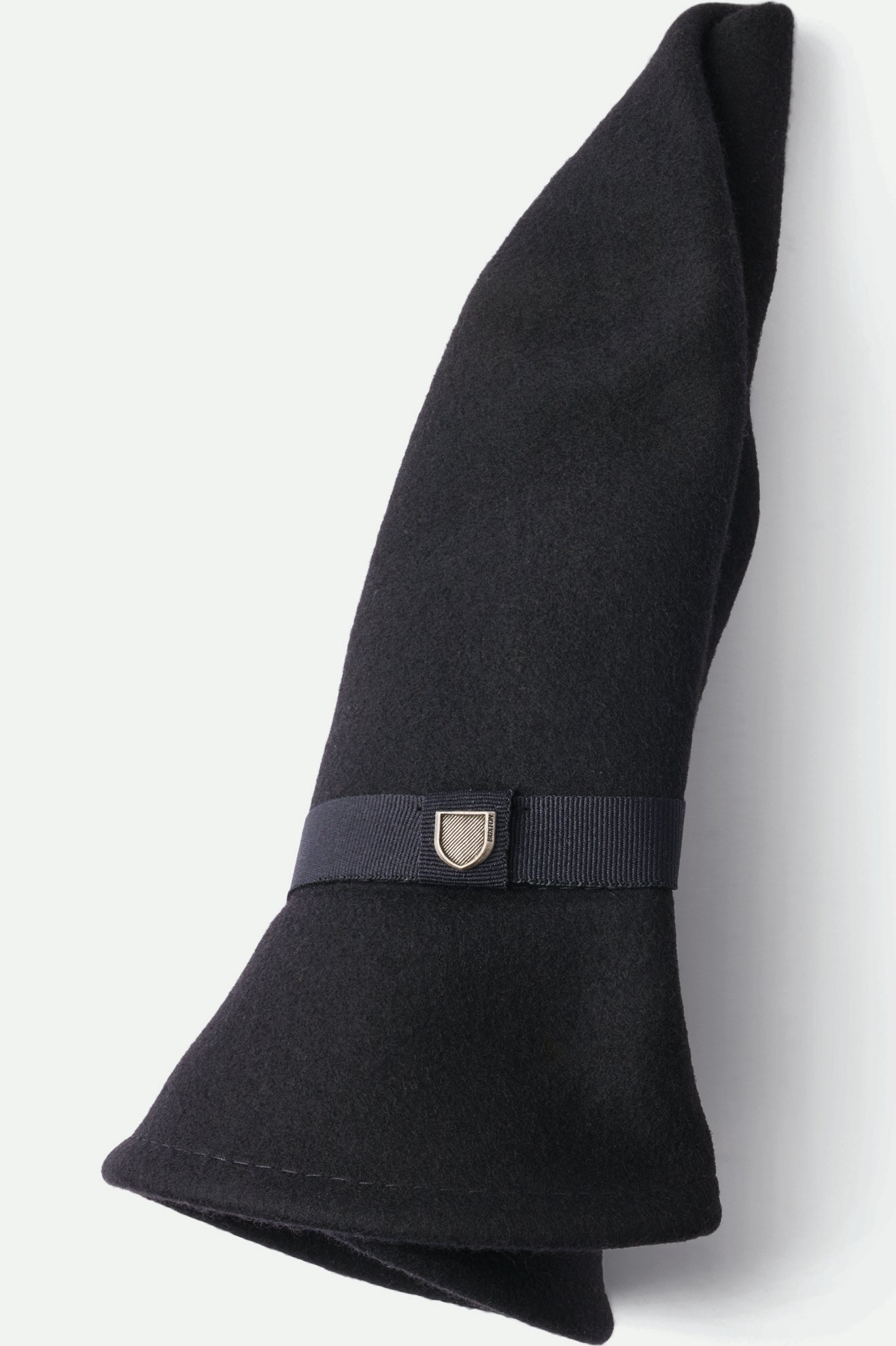 Unisex Messer Packable Fedora in Black/Black