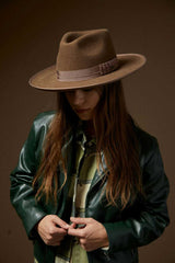 Unisex Reno Fedora in Coffee/Coffee