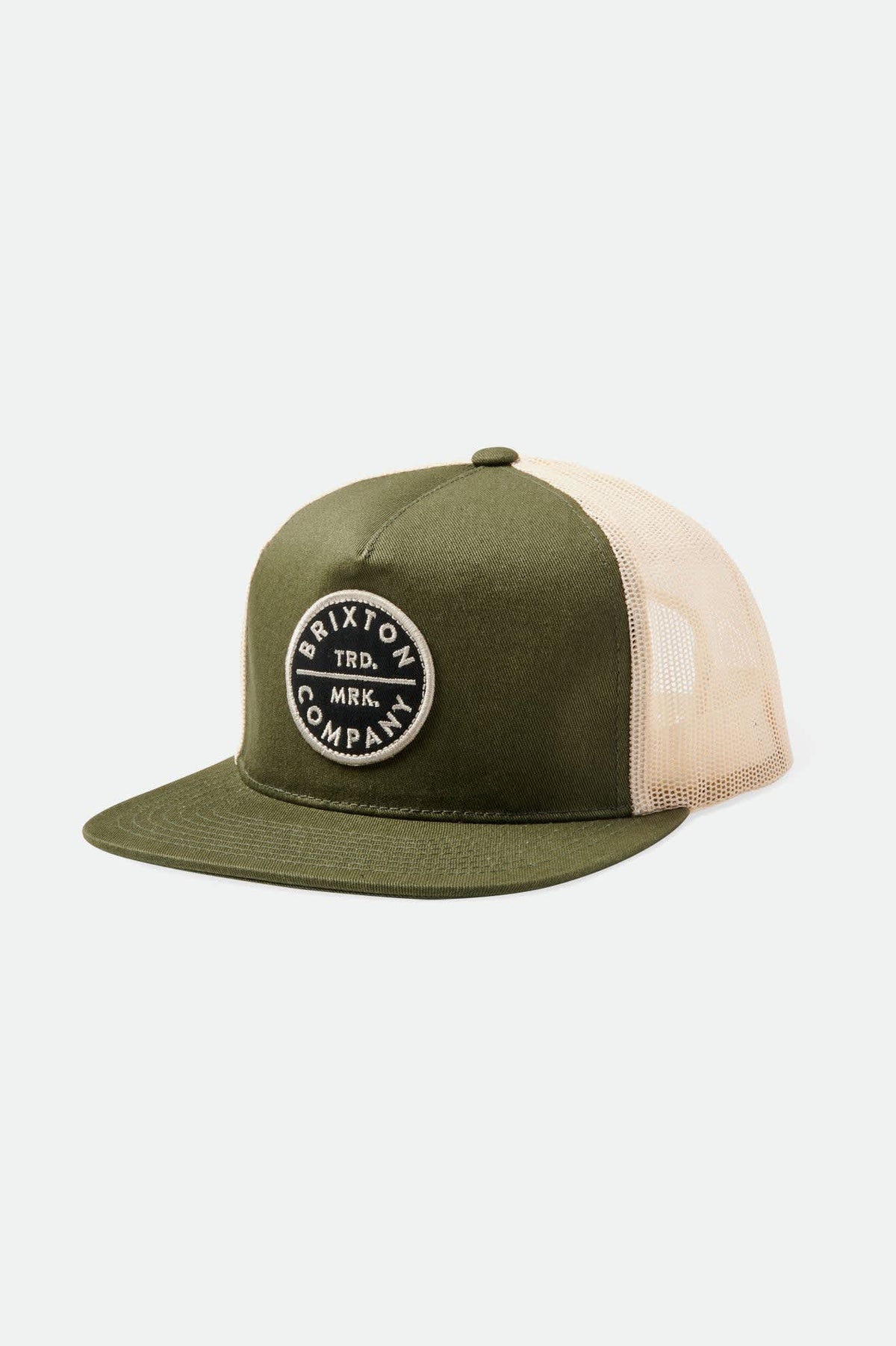 Unisex Pledge MP Mesh Cap in Military Olive/Off White