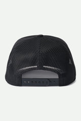 Unisex Alpha Block Netplus Trucker Hat in Black