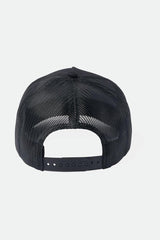 Unisex Alpha Block NetPlus Trucker Hat in Black/Black