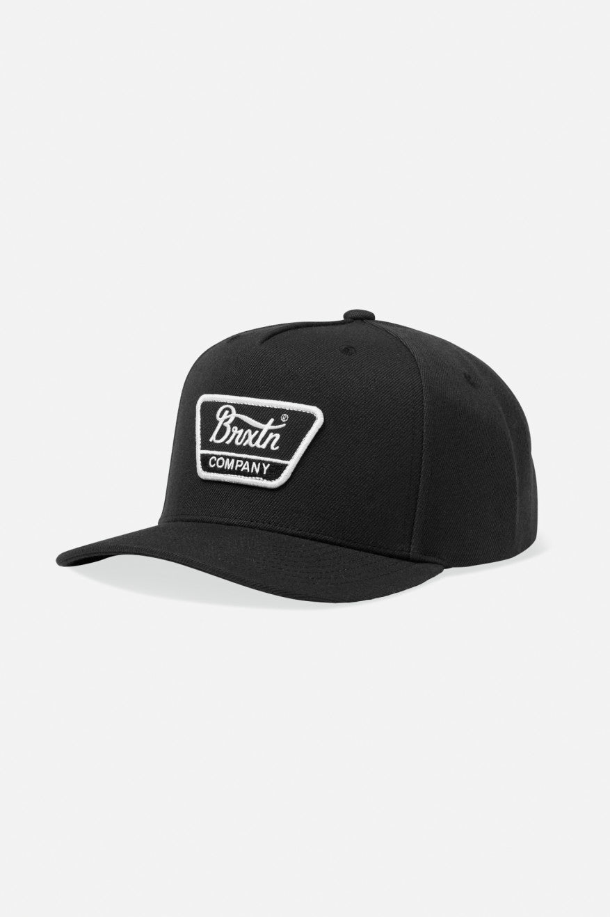 Linwood Medium-Profile Snapback Hat - Black/White