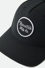 Unisex Wheeler Snapback in Black