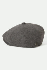 Unisex Brood Flannel Snap Cap in Dark Heather Grey/Washed Navy