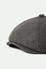 Unisex Brood Flannel Snap Cap in Dark Heather Grey/Washed Navy