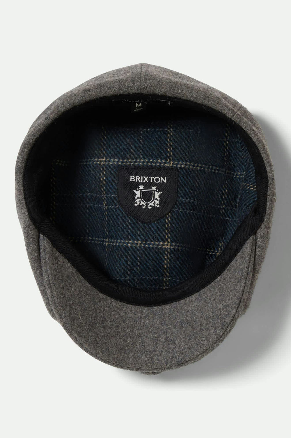 Unisex Brood Flannel Snap Cap in Dark Heather Grey/Washed Navy