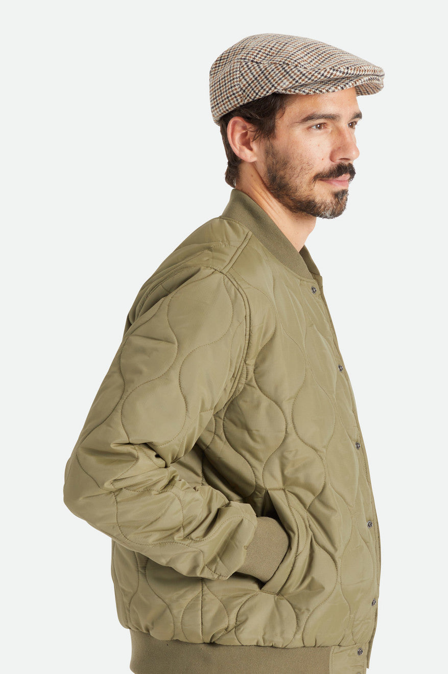 Hooligan Newsboy Snap Cap - Off White/Desert Palm